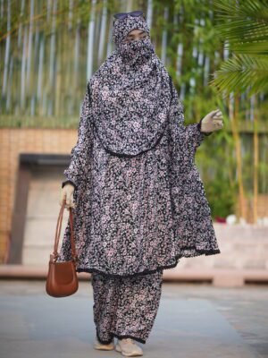 Khimar and Plazu set by Meerab Style C-575