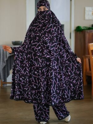 Modern Khimar Plazo Set for Women – Lightweight Breathable Hijab | Islamic Modest Clothing