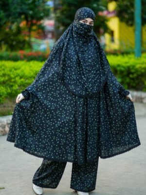 Modern Khimar Plazo Set for Women – Lightweight Breathable Hijab | Islamic Modest Clothing
