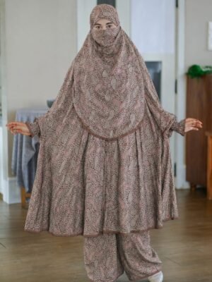 Modern Khimar Plazo Set for Women – Lightweight Breathable Hijab | Islamic Modest Clothing