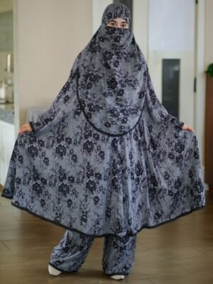 Modern Khimar Plazo Set for Women – Lightweight Breathable Hijab | Islamic Modest Clothing