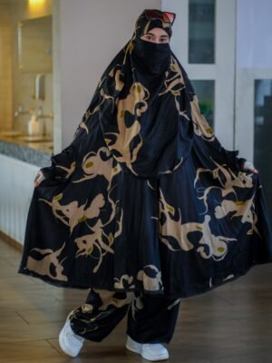 Modern Khimar Plazo Set for Women – Lightweight Breathable Hijab | Islamic Modest Clothing